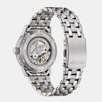 Men Automatic Green Dial Analog Stainless Steel Watch NJ0210-56M