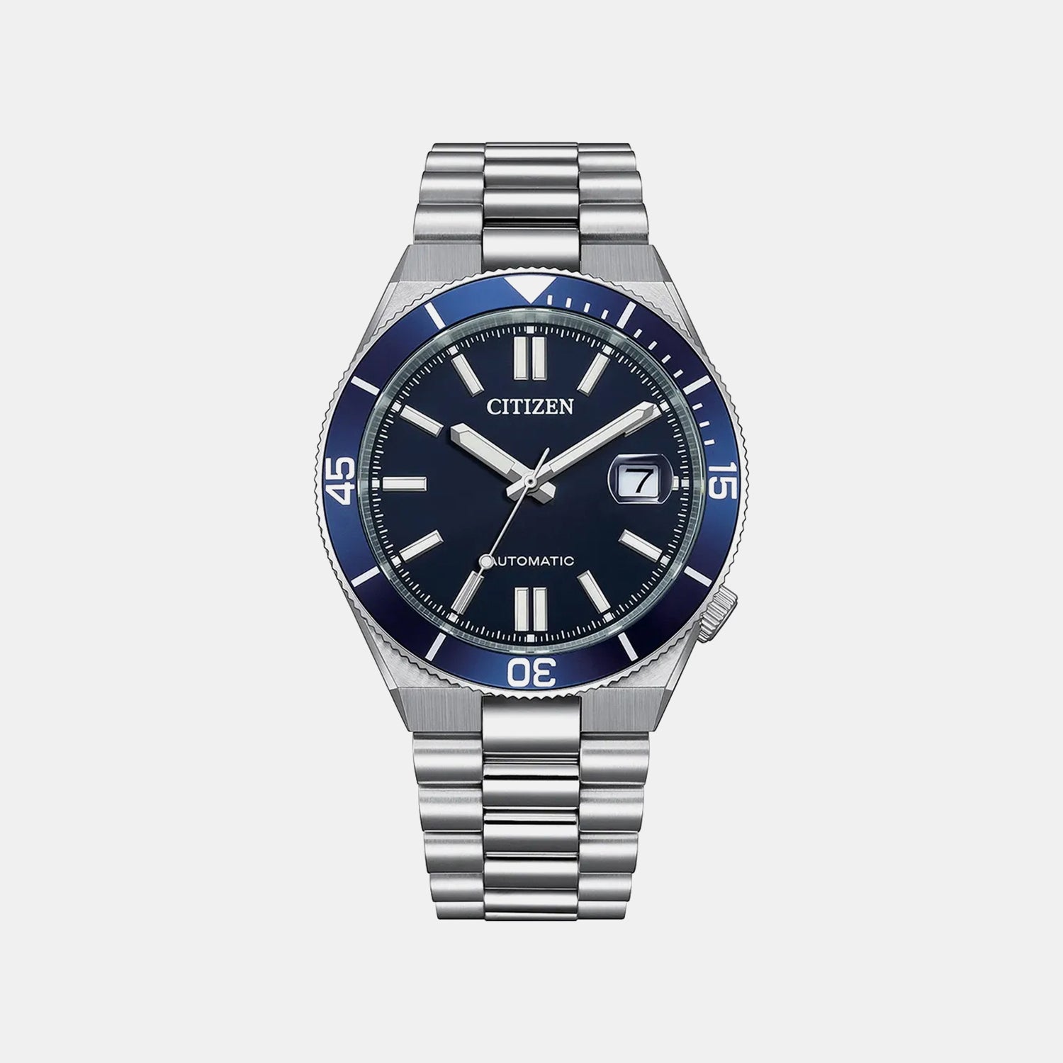 Tsuyosa Shore Men Automatic Blue Dial Analog Stainless Steel Watch NJ0230-59L