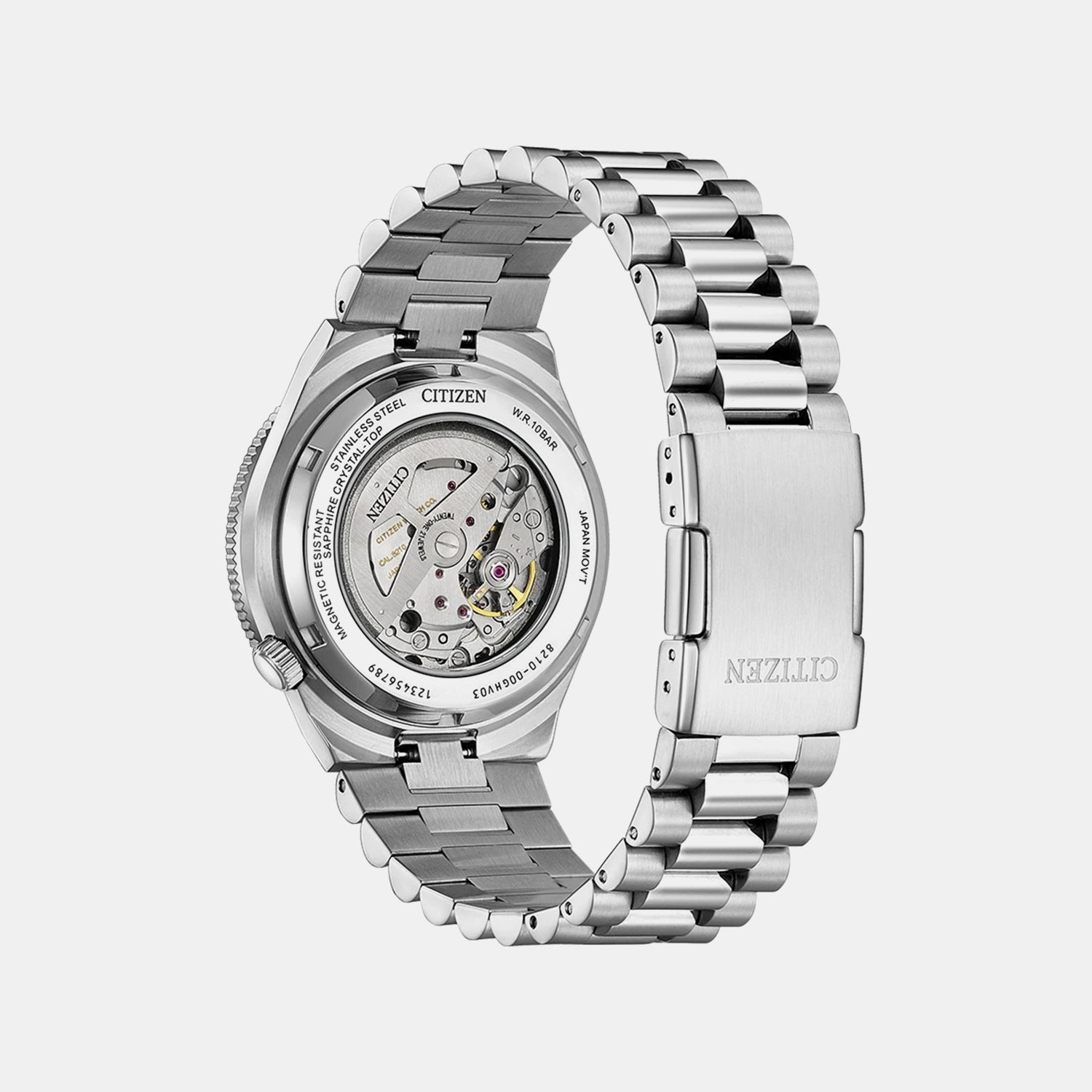 Tsuyosa Shore Men Automatic Blue Dial Analog Stainless Steel Watch NJ0231-56L