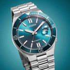 Tsuyosa Shore Men Automatic Blue Dial Analog Stainless Steel Watch NJ0231-56L
