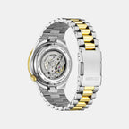 Tsuyosa Men Automatic Red Dial Analog Stainless Steel Watch NJ0234-58X