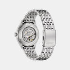 Men Automatic Blue Dial Analog Stainless Steel Watch NJ0240-55L