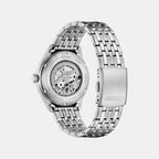 Men Automatic Orange Dial Analog Stainless Steel Watch NJ0240-55X