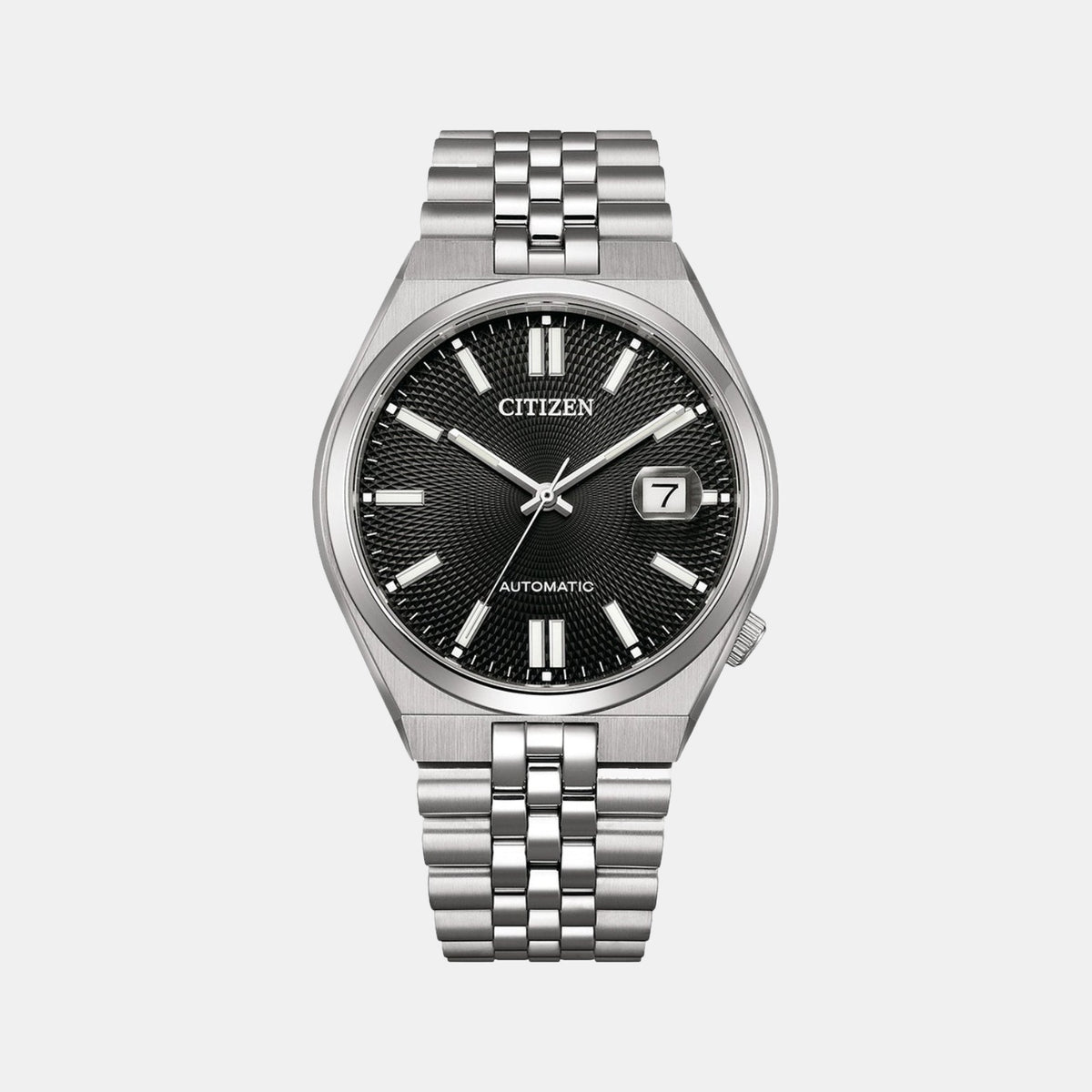Tsuyosa 60 Men Automatic Black Dial Analog Stainless Steel Watch NK0020-55E
