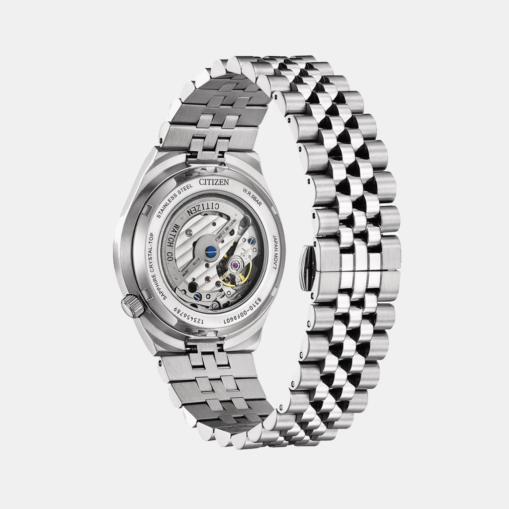 Tsuyosa 60 Men Automatic Black Dial Analog Stainless Steel Watch NK0020-55E