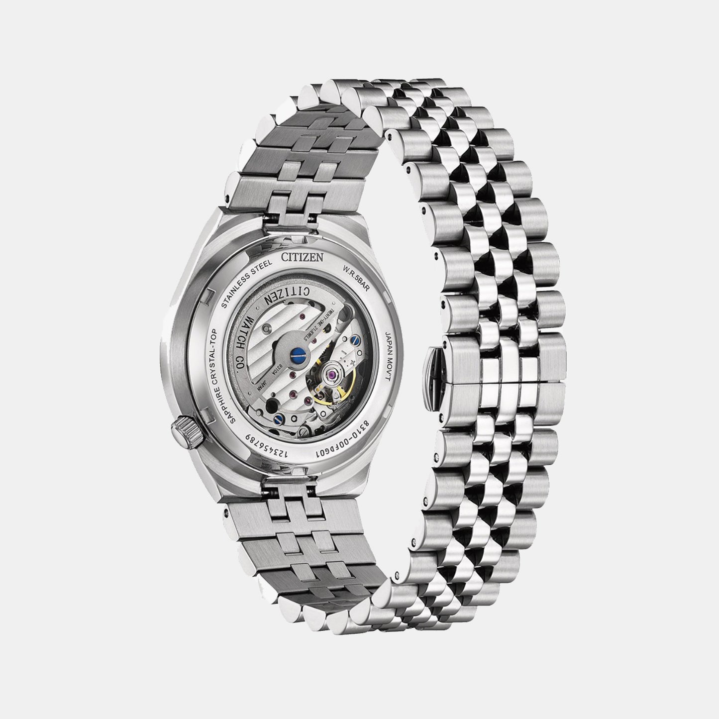 Tsuyosa 60 Men Automatic Black Dial Analog Stainless Steel Watch NK0020-55E