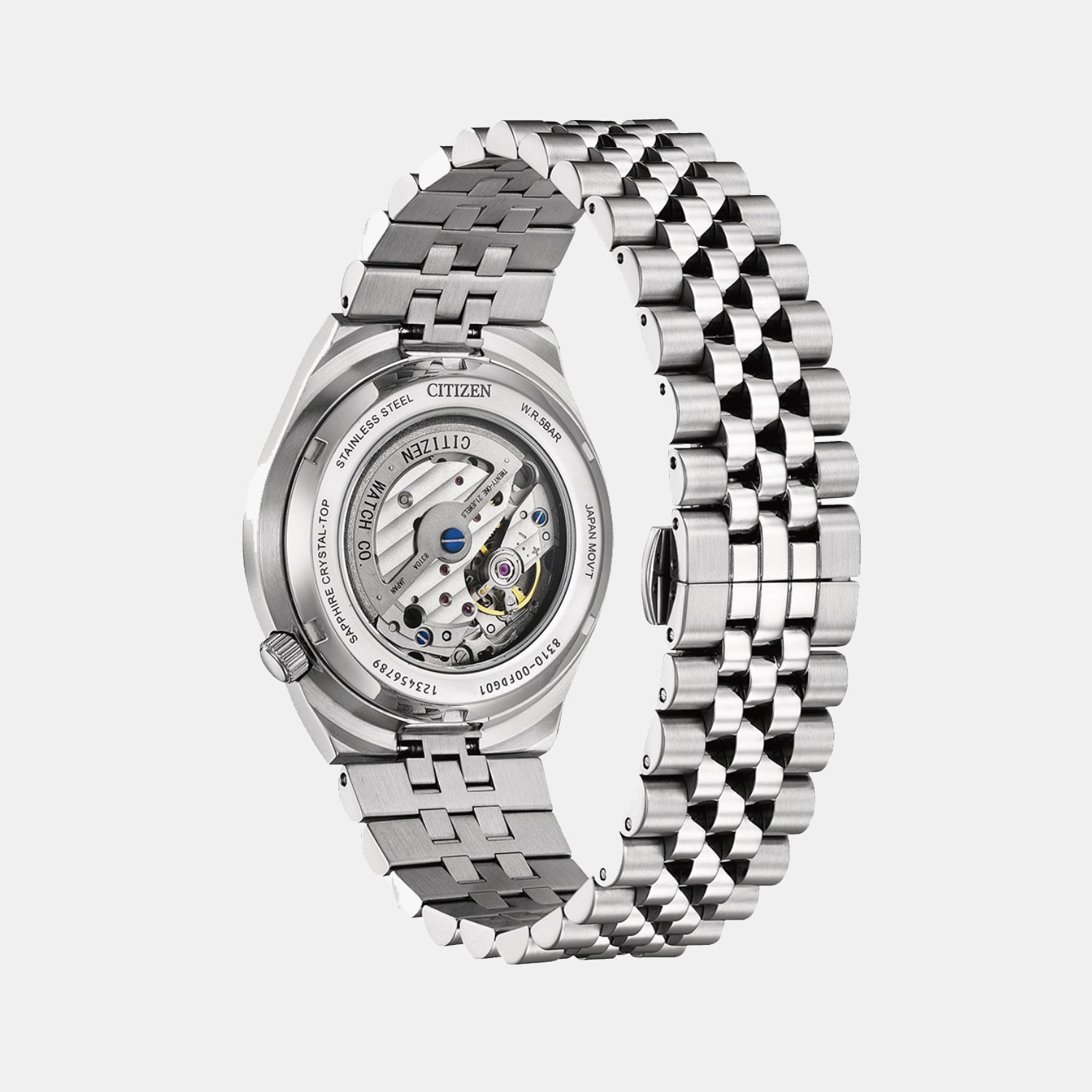 Tsuyosa 60 Men Automatic Black Dial Analog Stainless Steel Watch NK0020-55E