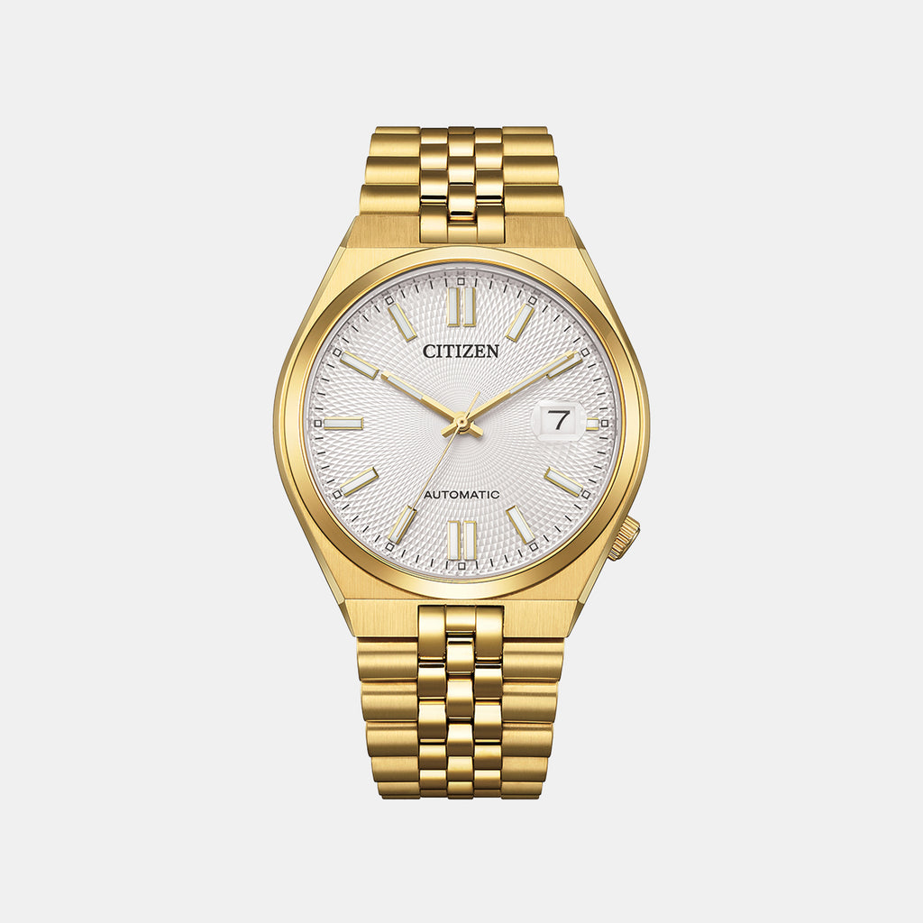 Tsuyosa 60 Men Automatic White Dial Analog Stainless Steel Watch NK0022-50A
