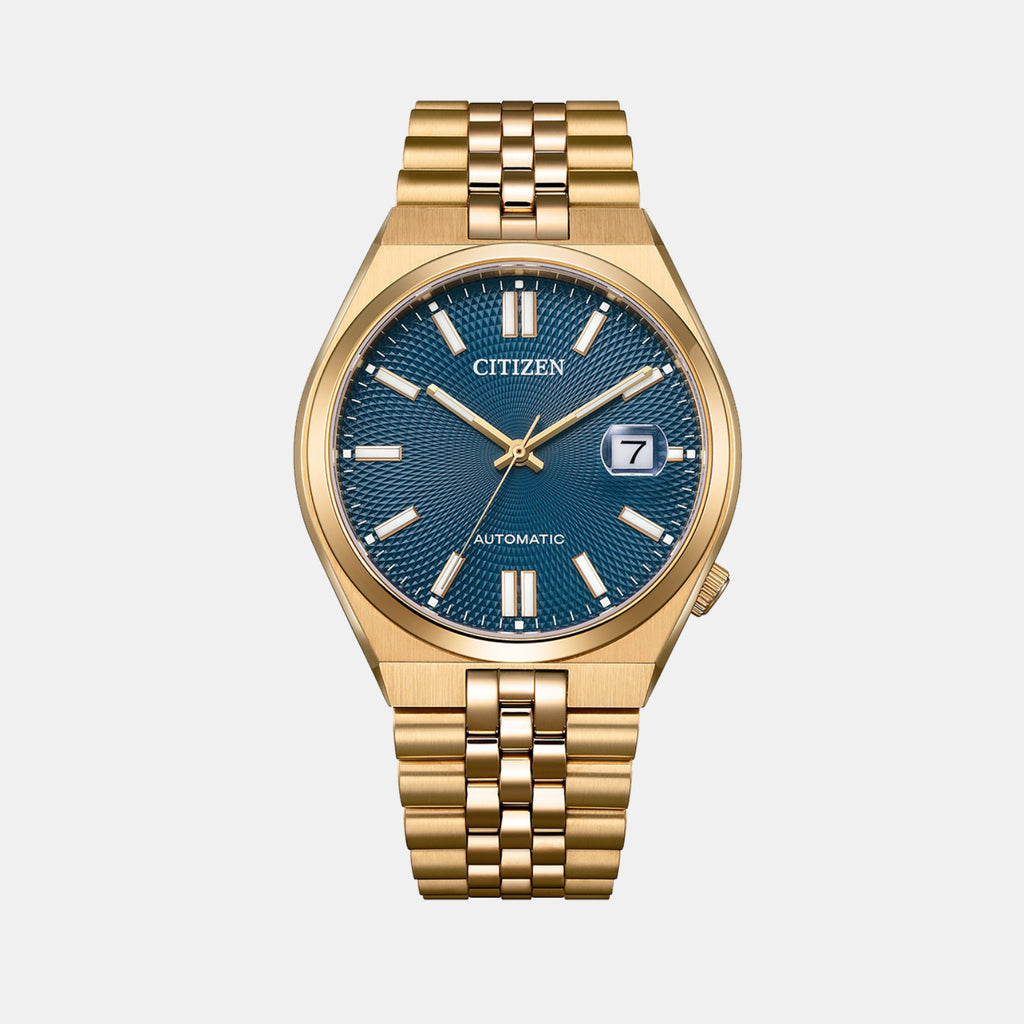 Tsuyosa 60 Men Automatic Blue Dial Analog Stainless Steel Watch NK0023-57L