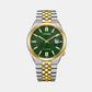 Tsuyosa 60 Men Automatic Green Dial Analog Stainless Steel Watch NK0024-54X