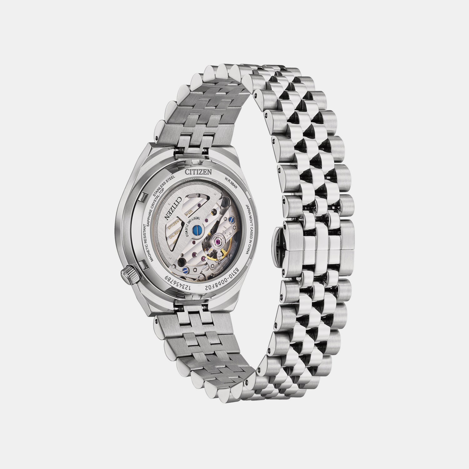 Mechanical Men Automatic Black Dial Analog Stainless Steel Watch NK0030-51E