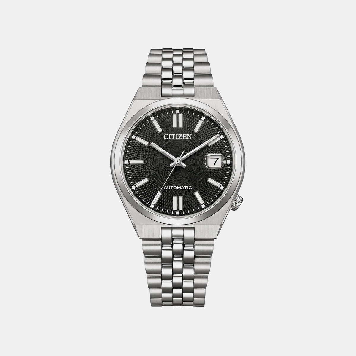 Mechanical Men Automatic Black Dial Analog Stainless Steel Watch NK0030-51E