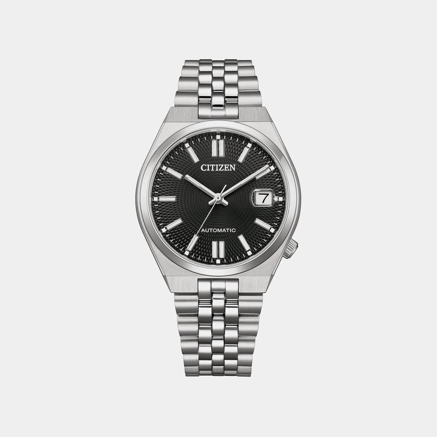 Mechanical Men Automatic Black Dial Analog Stainless Steel Watch NK0030-51E
