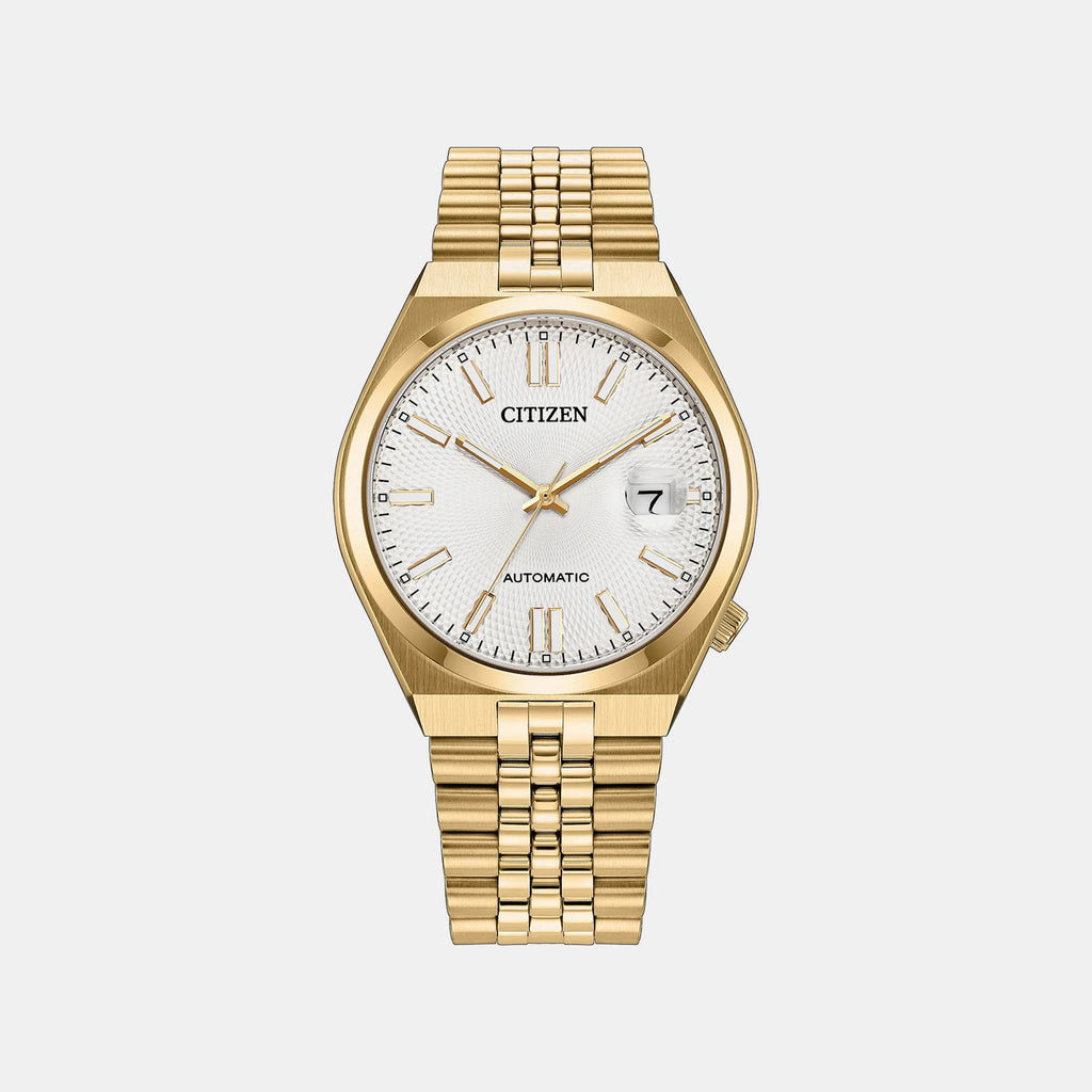 Tsuyosa Men Automatic Silver Dial Analog Stainless Steel Watch NK0032-56A