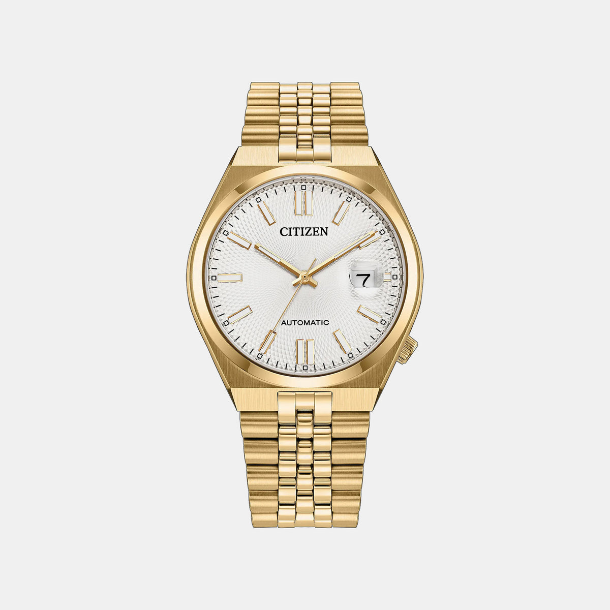 Tsuyosa Men Automatic Silver Dial Analog Stainless Steel Watch NK0032-56A