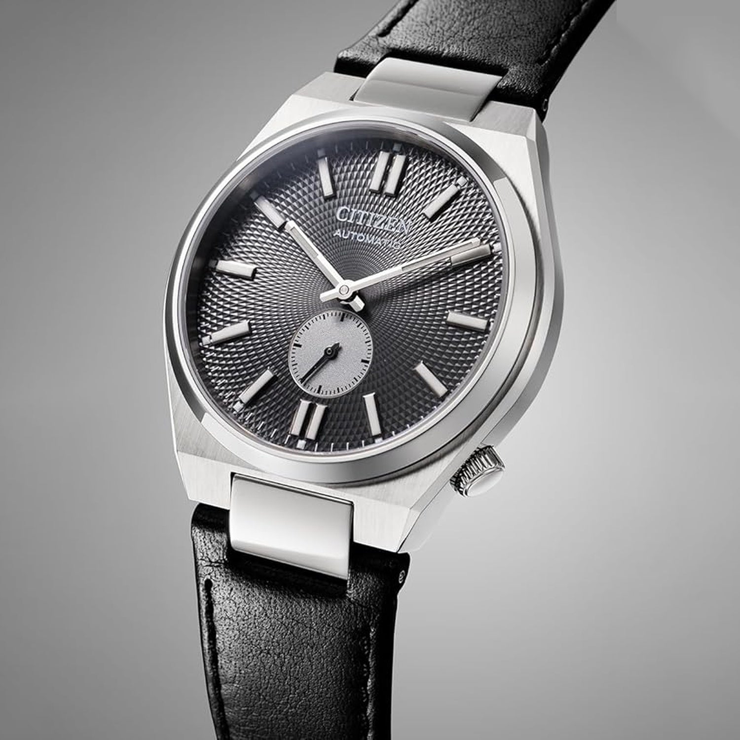 Tsuyosa Men Automatic Grey Dial Analog Leather Watch NK5010-01H