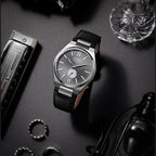 Tsuyosa Men Automatic Grey Dial Analog Leather Watch NK5010-01H