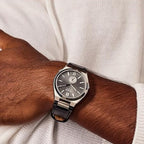 Tsuyosa Men Automatic Grey Dial Analog Leather Watch NK5010-01H