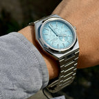 Zenshin Men Automatic Blue Dial Analog Titanium Watch NK5020-58L