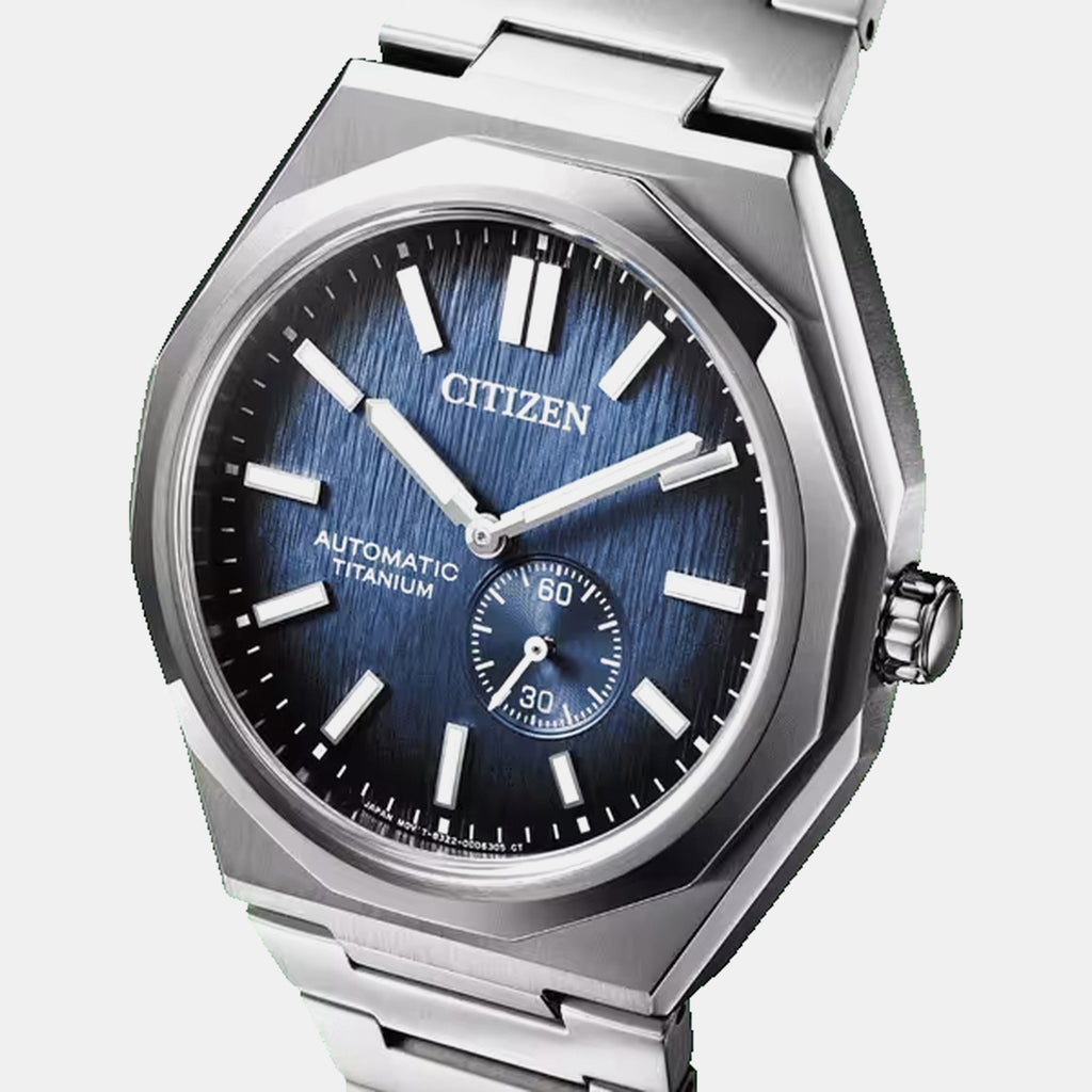 Zenshin Men Automatic Blue Dial Analog Titanium Watch NK5020-58M