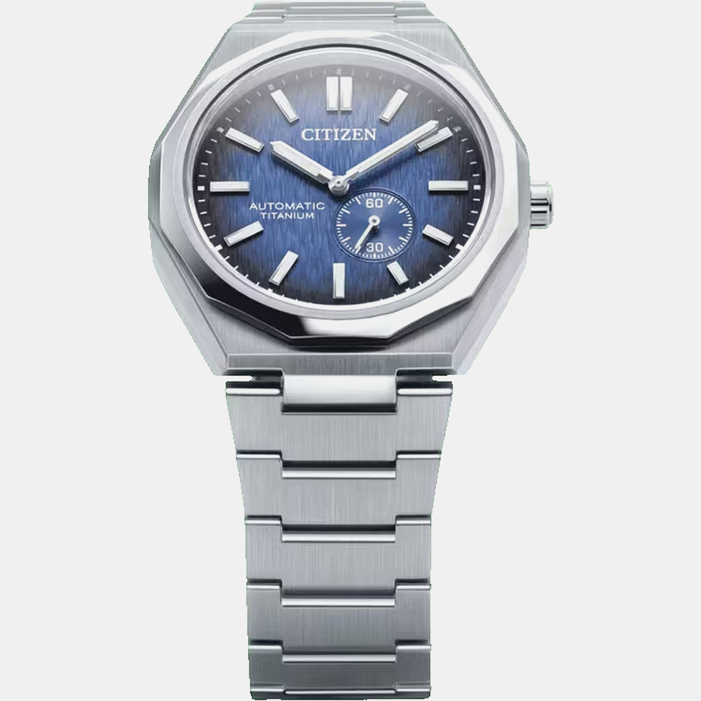 Zenshin Men Automatic Blue Dial Analog Titanium Watch NK5020-58M