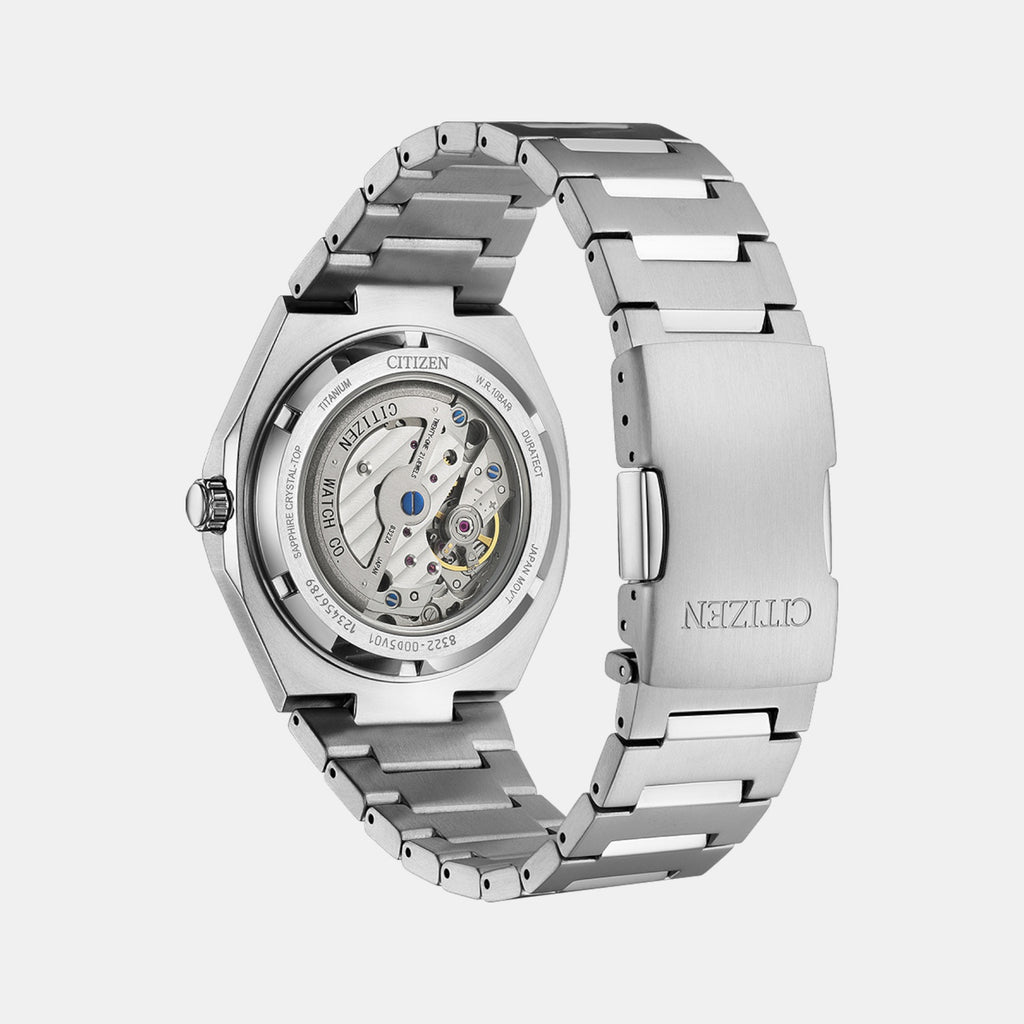 Zenshin Men Automatic Champagne Dial Analog Titanium Watch NK5020-58P