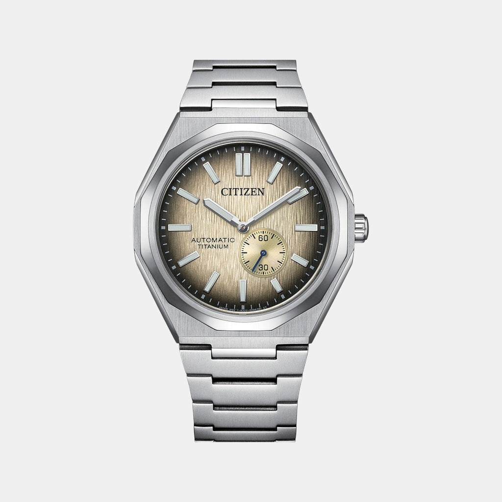 Zenshin Men Automatic Champagne Dial Analog Titanium Watch NK5020-58P