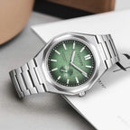 Zenshin Men Automatic Green Dial Analog Titanium Watch NK5020-58X