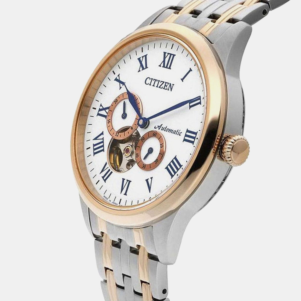 Men Automatic Gold Dial Chronograph Stainless Steel Watch NP1026-86A