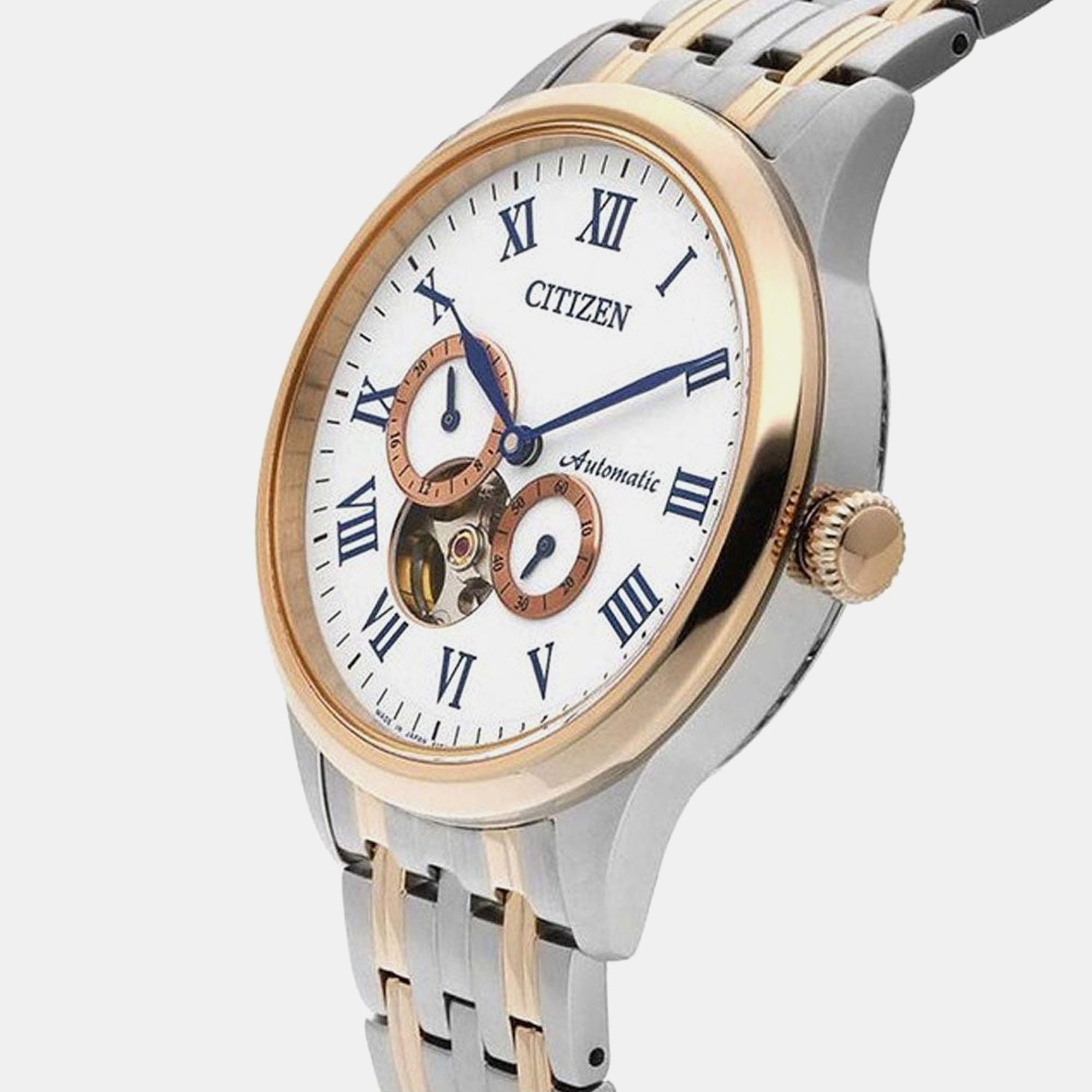 Men Automatic Gold Dial Chronograph Stainless Steel Watch NP1026-86A