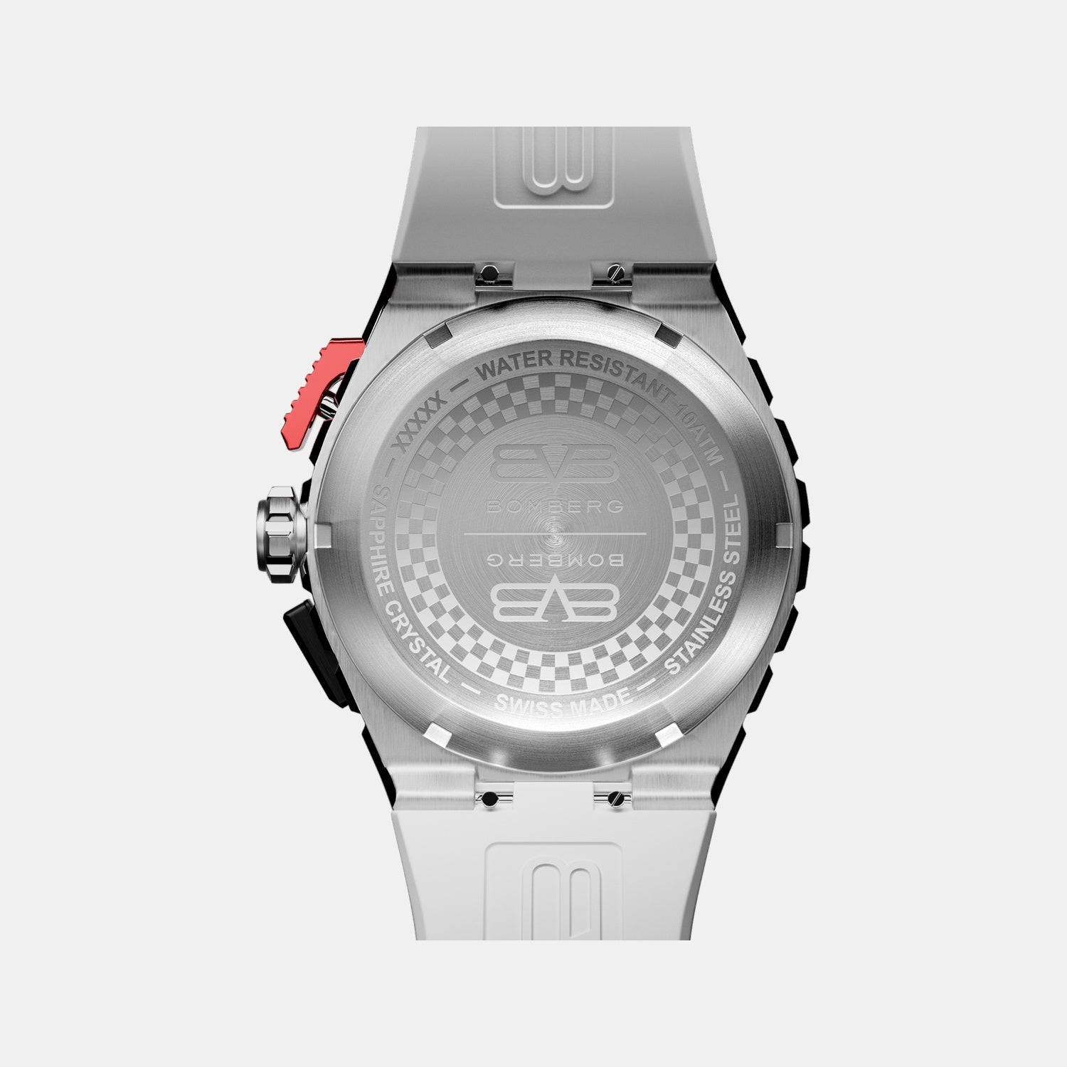 Apex Racing Men Quartz White Dial Chronograph Silicone Watch NT42CHSP.01-1.12