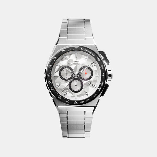 Apex Pulse Men Quartz Grey Dial Chronograph Stainless Steel Watch NT42CHSP.02-2.12