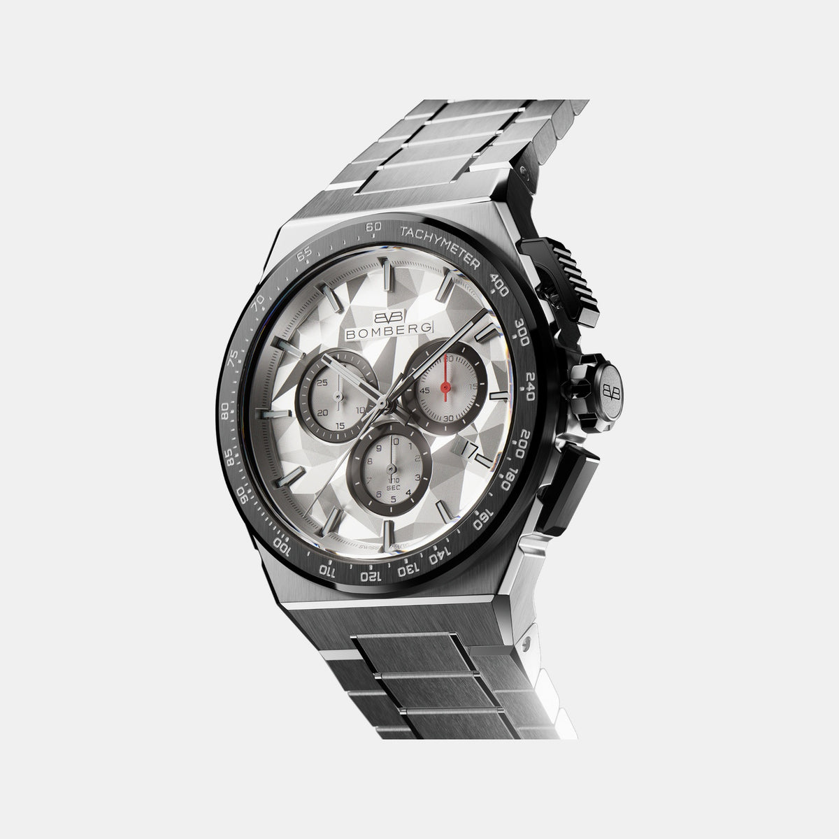 Apex Pulse Men Quartz Grey Dial Chronograph Stainless Steel Watch NT42CHSP.02-2.12