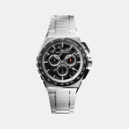 Apex Pulse Men Quartz Black Dial Chronograph Stainless Steel Watch NT42CHSP.02-1.12