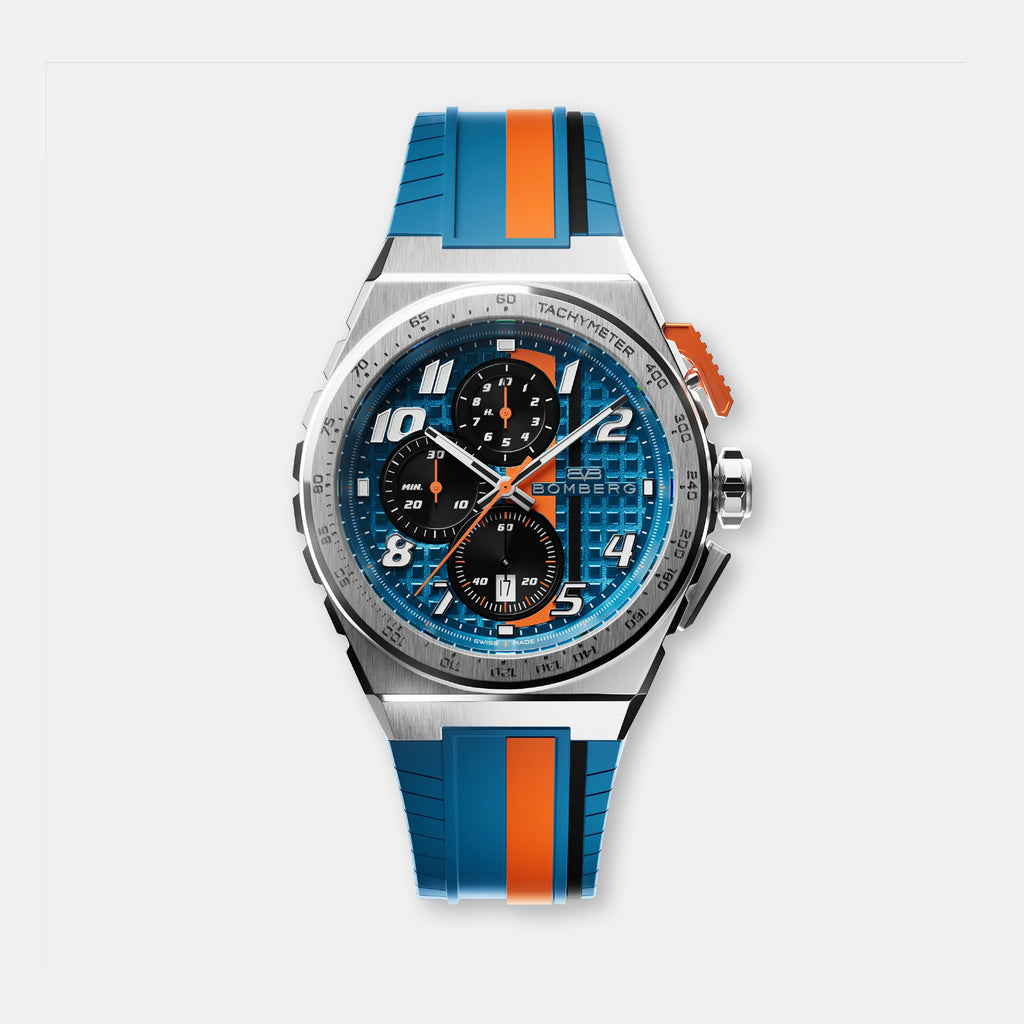Apex Racing Men Quartz Blue Dial Chronograph Silicone Watch NT42CHSS.01-11.12