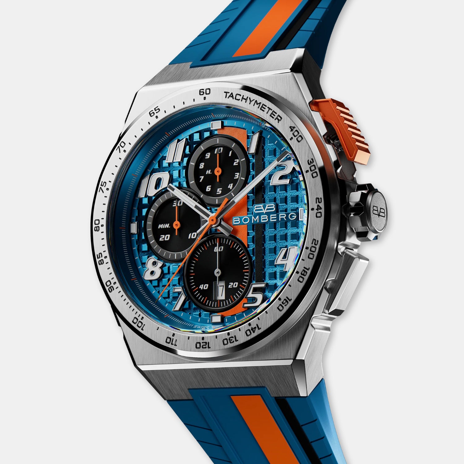 Apex Racing Men Quartz Blue Dial Chronograph Silicone Watch NT42CHSS.01-11.12