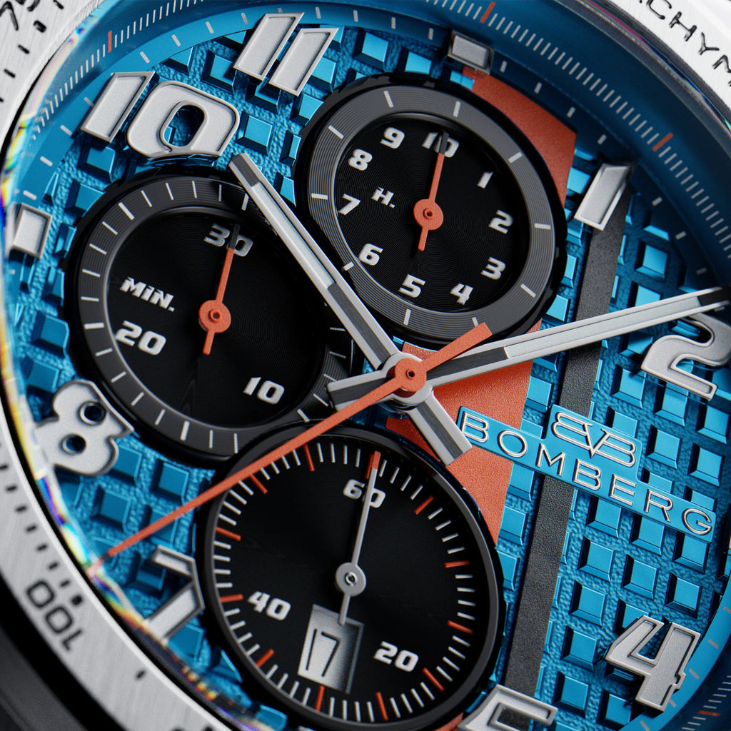 Apex Racing Men Quartz Blue Dial Chronograph Silicone Watch NT42CHSS.01-11.12