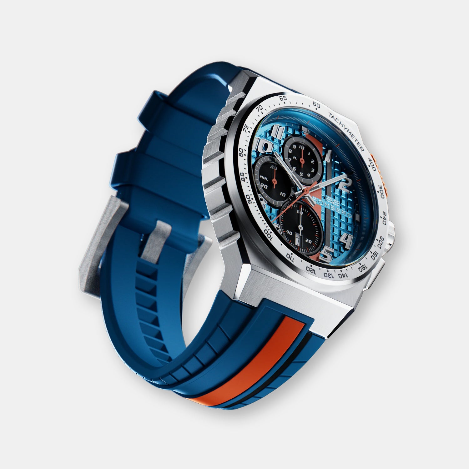Apex Racing Men Quartz Blue Dial Chronograph Silicone Watch NT42CHSS.01-11.12