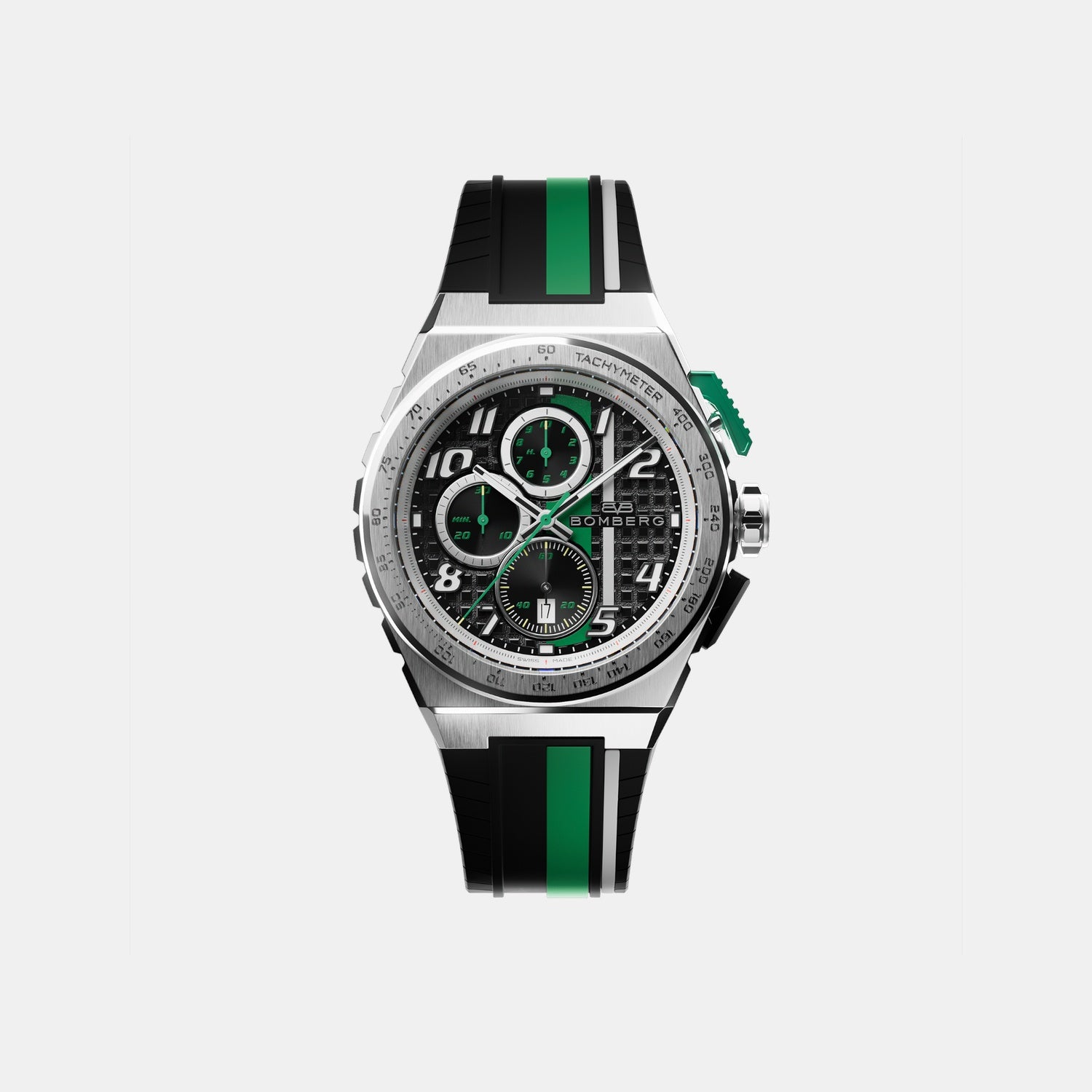 Apex Racing Men Quartz Black Dial Chronograph Silicone Watch NT42CHSS.01-2.12