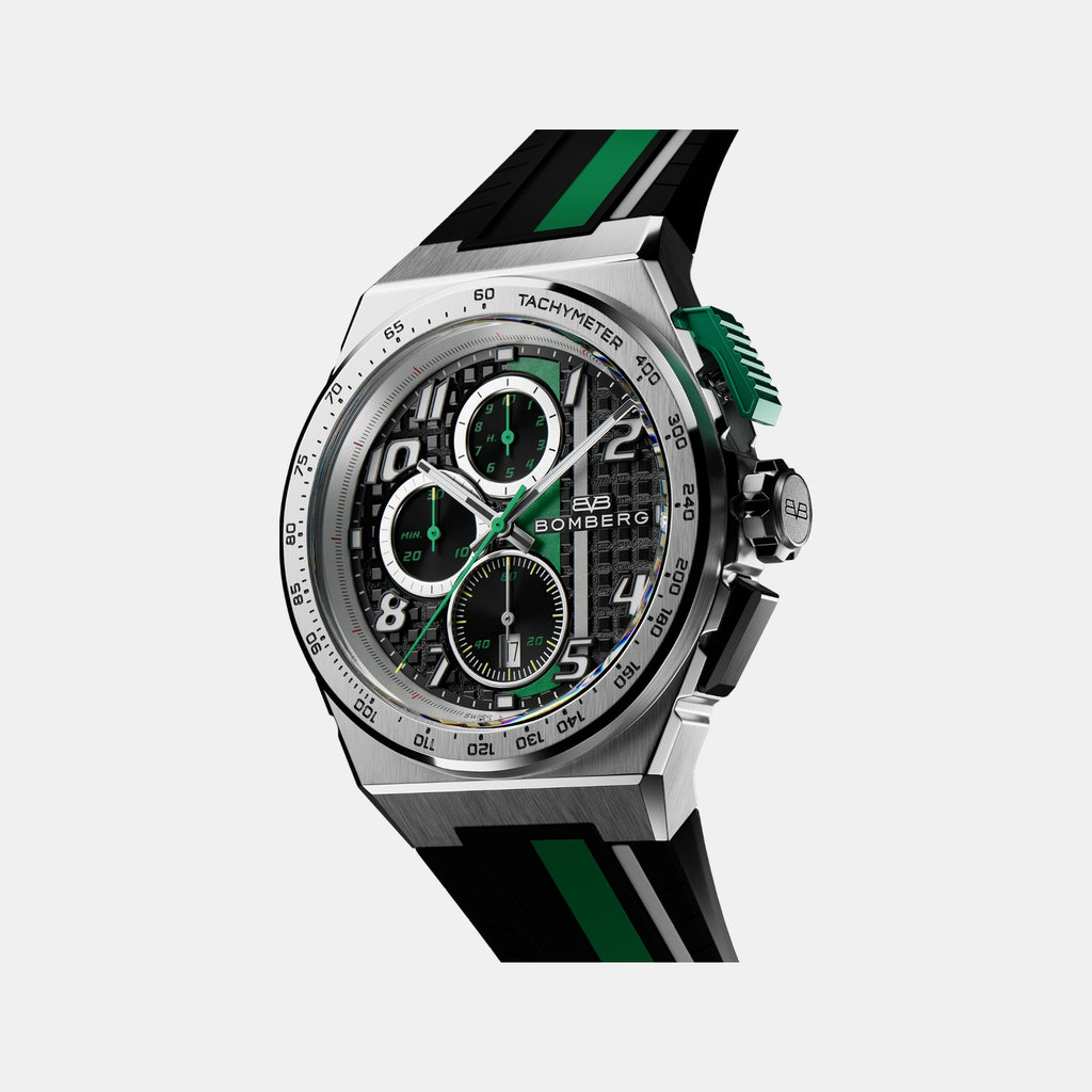 Apex Racing Men Quartz Black Dial Chronograph Silicone Watch NT42CHSS.01-2.12