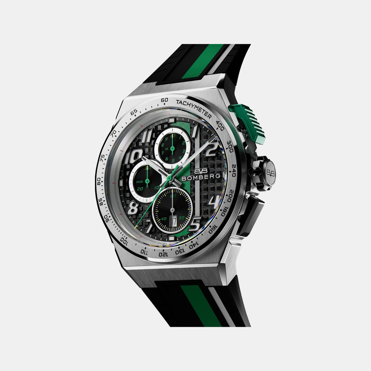 Apex Racing Men Quartz Black Dial Chronograph Silicone Watch NT42CHSS.01-2.12