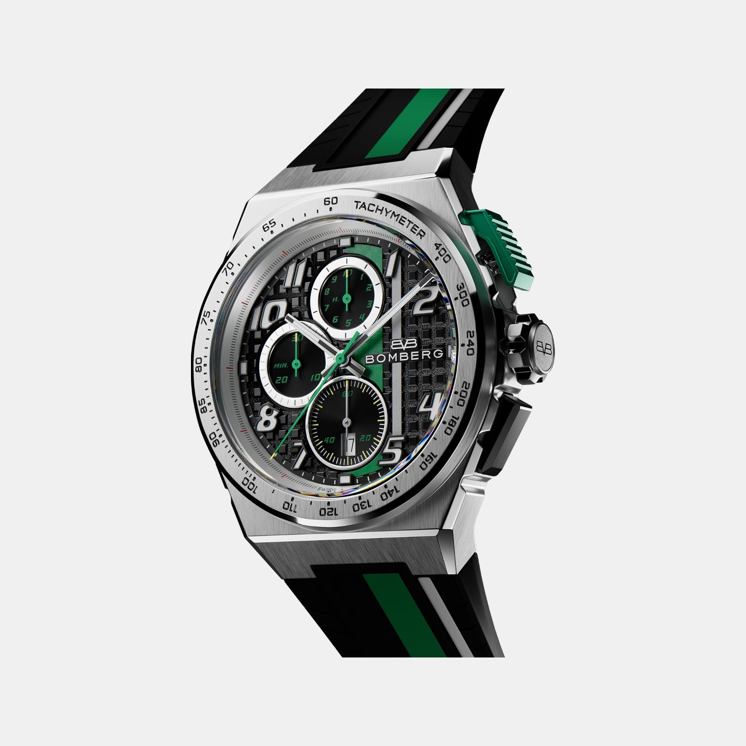 Apex Racing Men Quartz Black Dial Chronograph Silicone Watch NT42CHSS.01-2.12