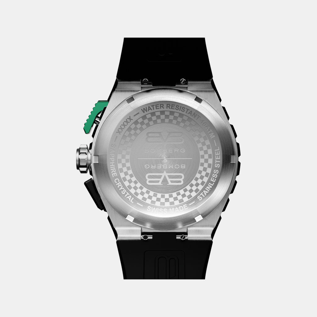 Apex Racing Men Quartz Black Dial Chronograph Silicone Watch NT42CHSS.01-2.12