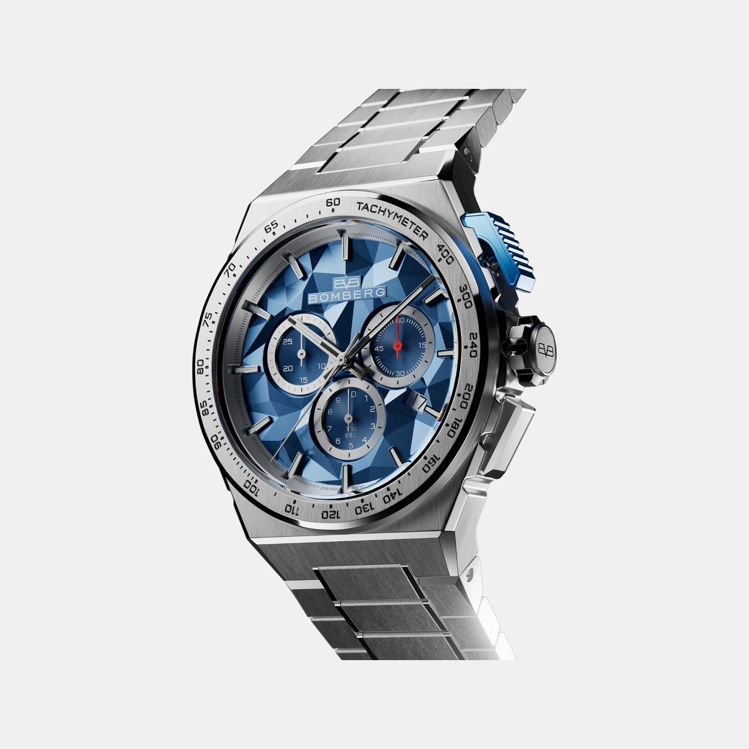 Apex Pulse Men Quartz Blue Dial Chronograph Stainless Steel Watch NT42CHSS.02-3.12