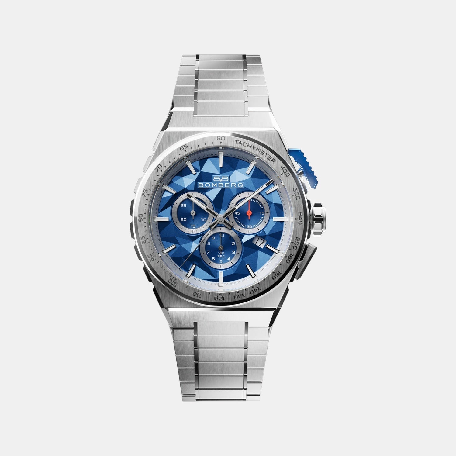 Apex Pulse Men Quartz Blue Dial Chronograph Stainless Steel Watch NT42CHSS.02-3.12