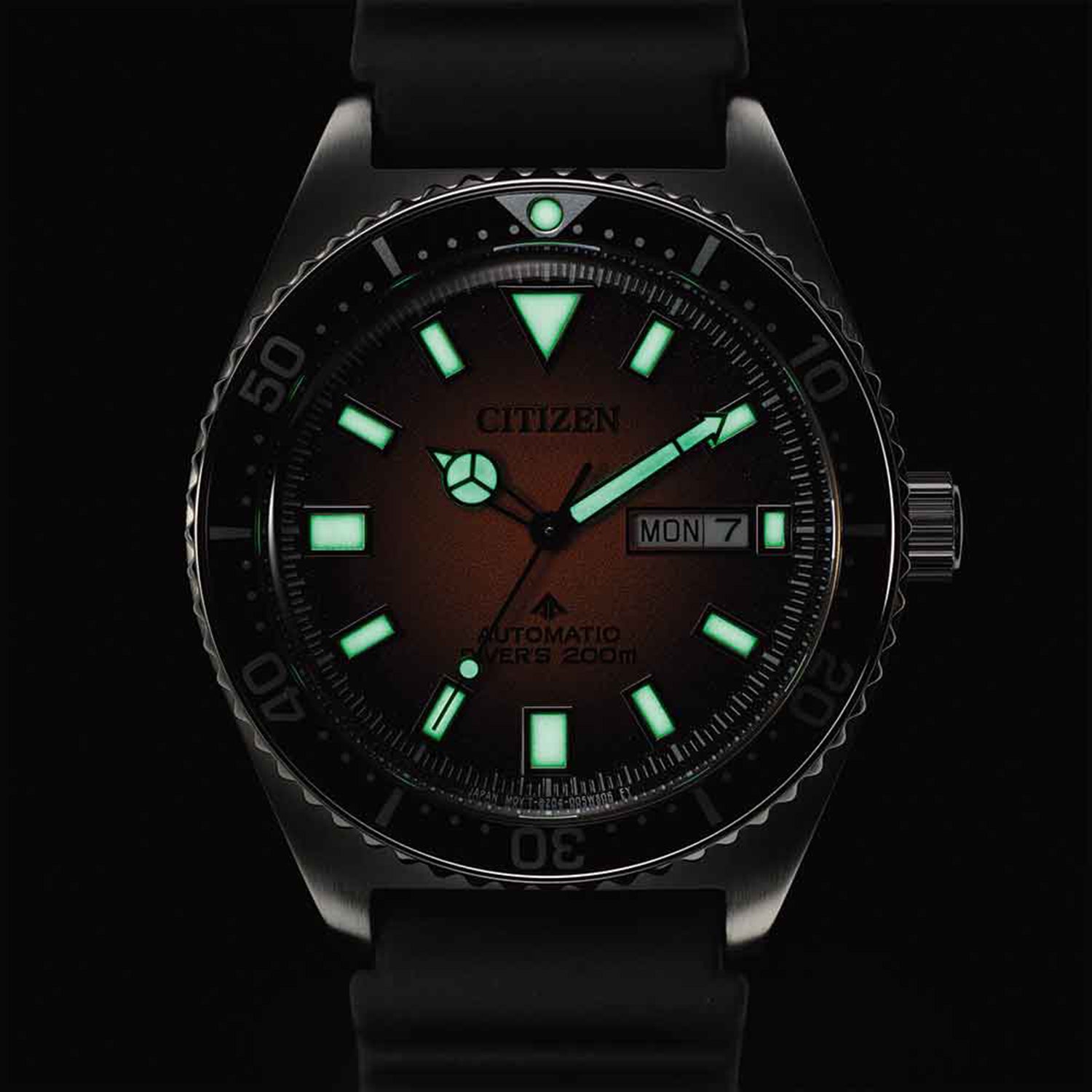 Promaster Men Automatic Orange Dial Analog Rubber Watch NY0120-01Z