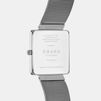 Kvadrat-Steel Women Quartz Black Dial Analog Stainless Steel Watch V236LXUUMU