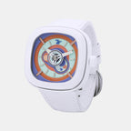 Bubblegum Unisex Automatic Blue Dial Analog Leather Watch P1C-06