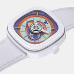 Bubblegum Unisex Automatic Blue Dial Analog Leather Watch P1C-06