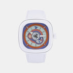 Bubblegum Unisex Automatic Blue Dial Analog Leather Watch P1C-06
